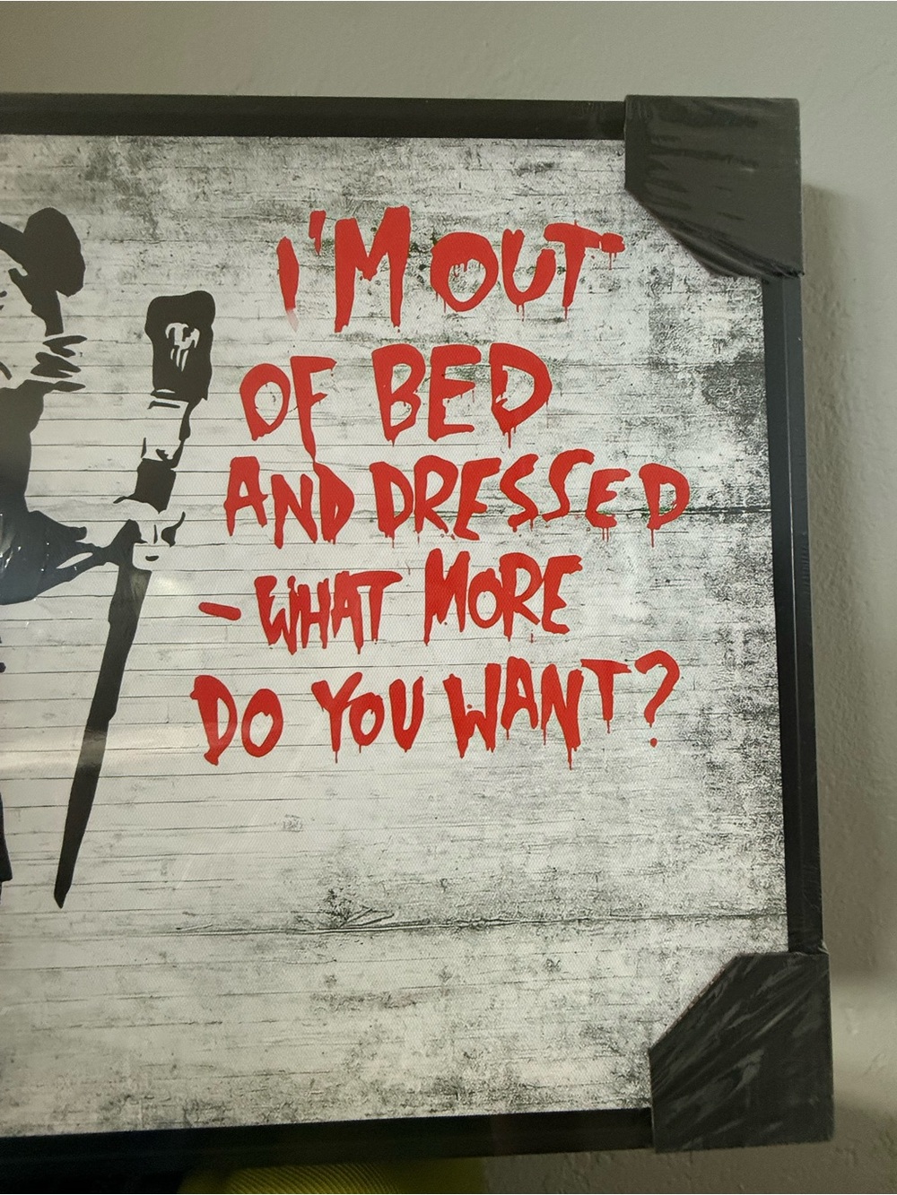 BANKSY / RAT OUT OF BED CANVA - Picture 5 of 7